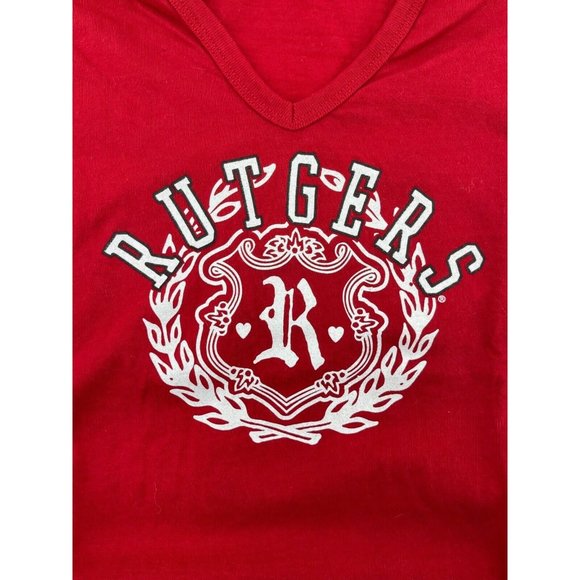 Russell Athletic Rutgers University Red Short Sleeve Graphic T Shirt Tee Size L - Picture 6 of 11